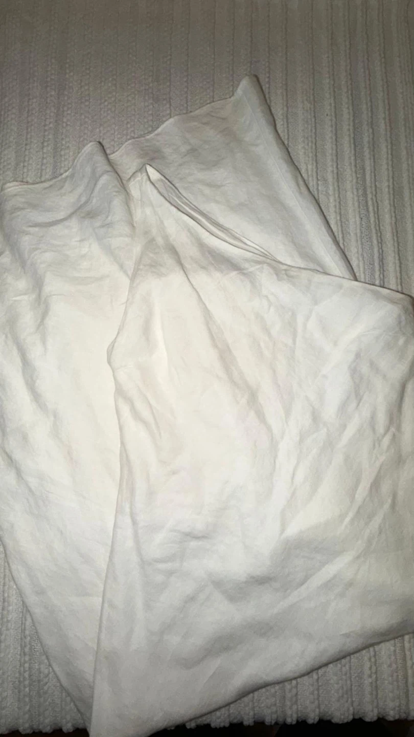 Zara One-Shoulder White Linen Dress - photo 4