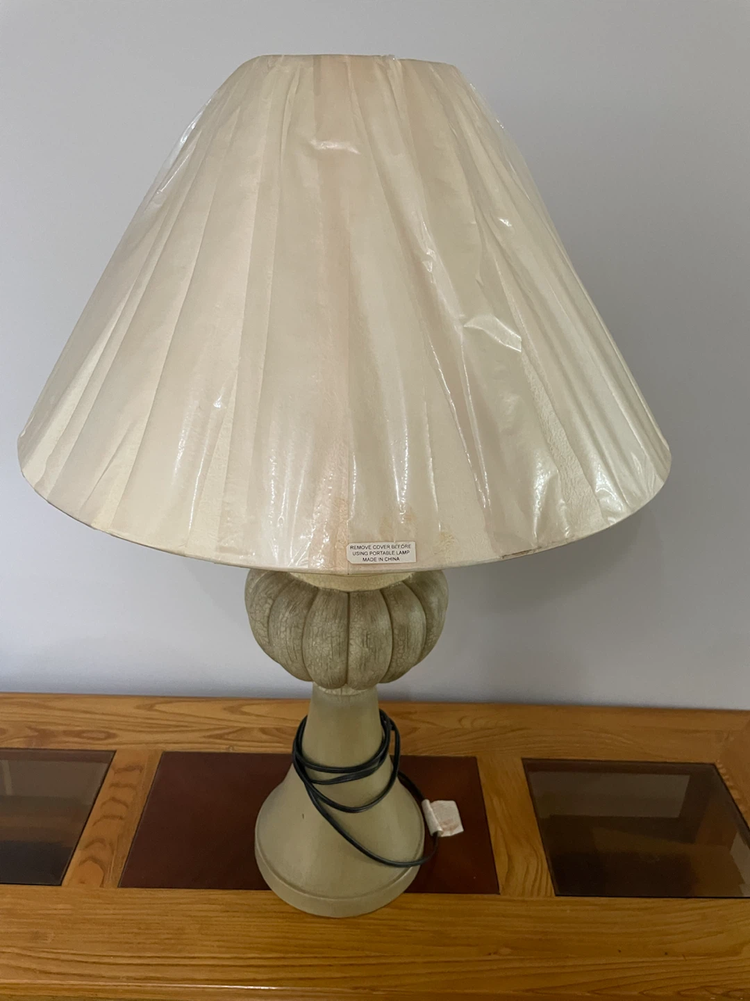 Vintage Style Crackle Finish Table Lamp - photo 2