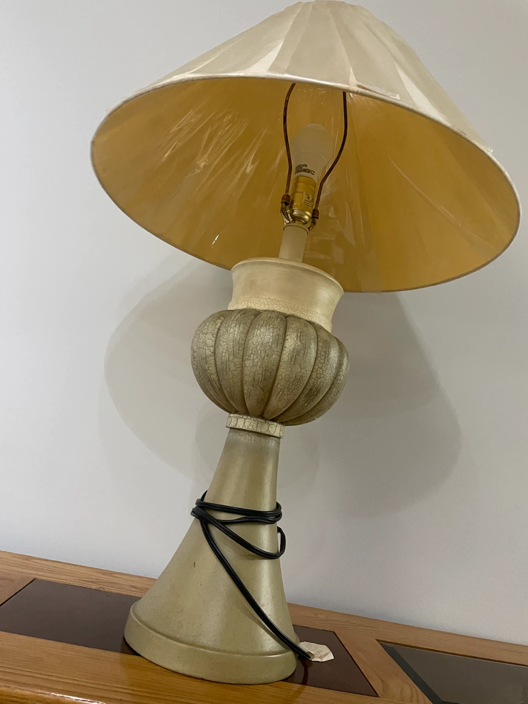 Vintage Style Crackle Finish Table Lamp - photo 3