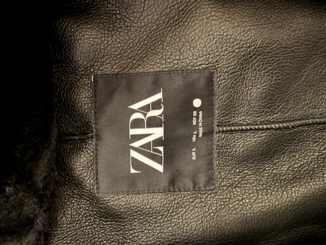 Zara Black Faux Fur Coat Size L - photo 2