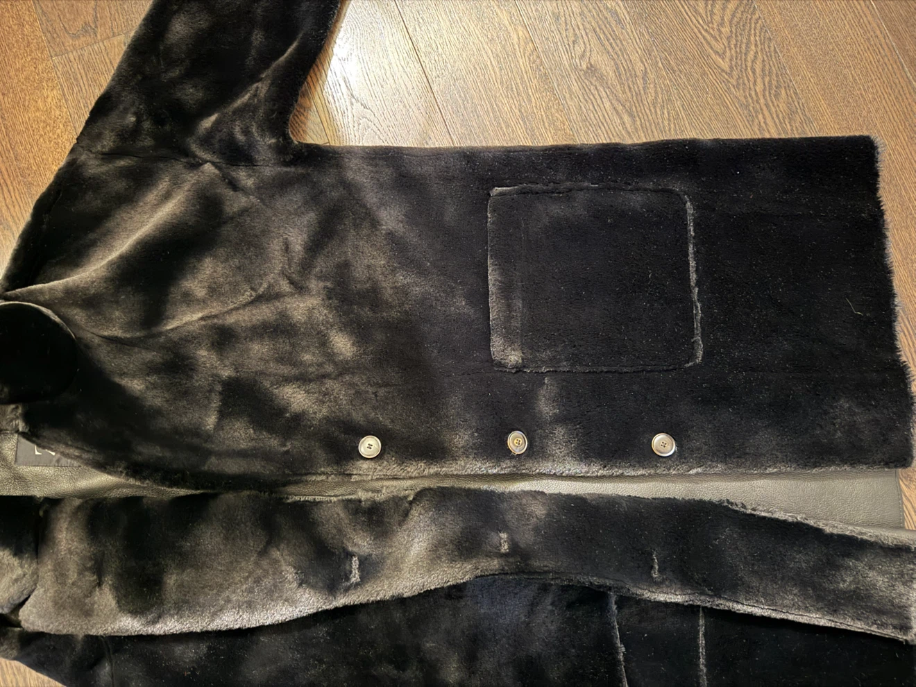 Zara Black Faux Fur Coat Size L - photo 3