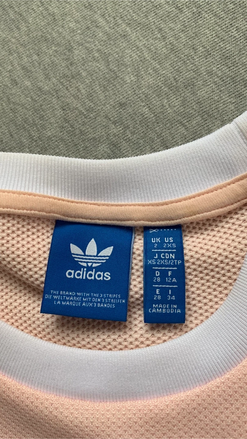 Adidas Originals Long Sleeve Shirt Peach Size 2XS - photo 3