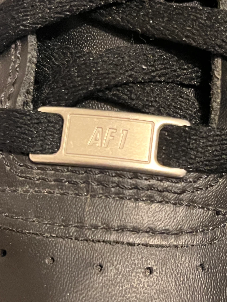 Nike Air Force 1 Black Sneakers Size 5.5Y - photo 5