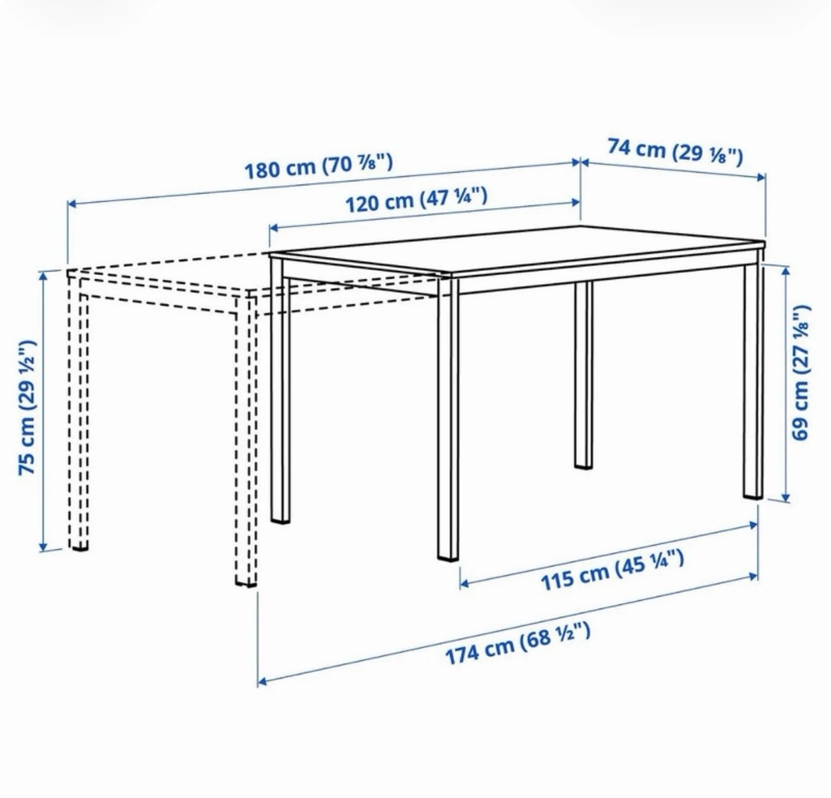 IKEA extendable dining table - photo 4