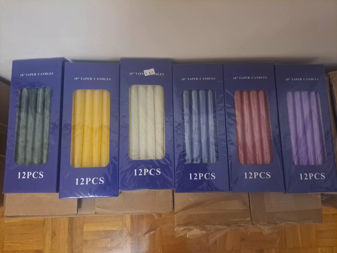 10-inch Taper Candles - 12 Piece Packs