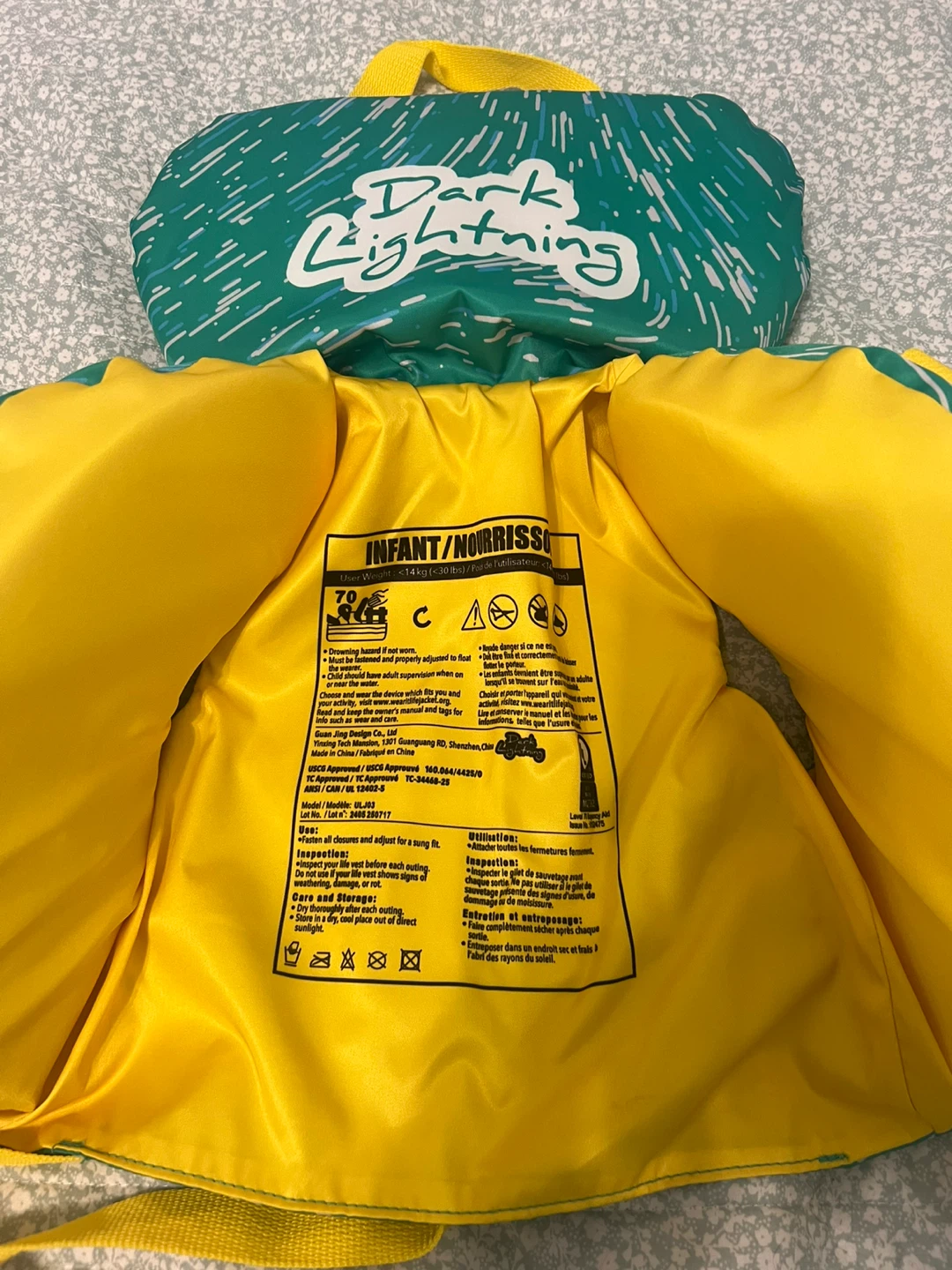 Dark Lightning Infant Life Jacket - photo 2