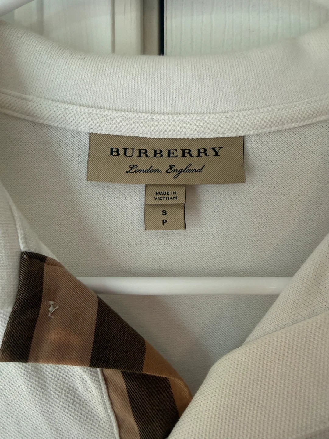 Burberry White Polo Shirt