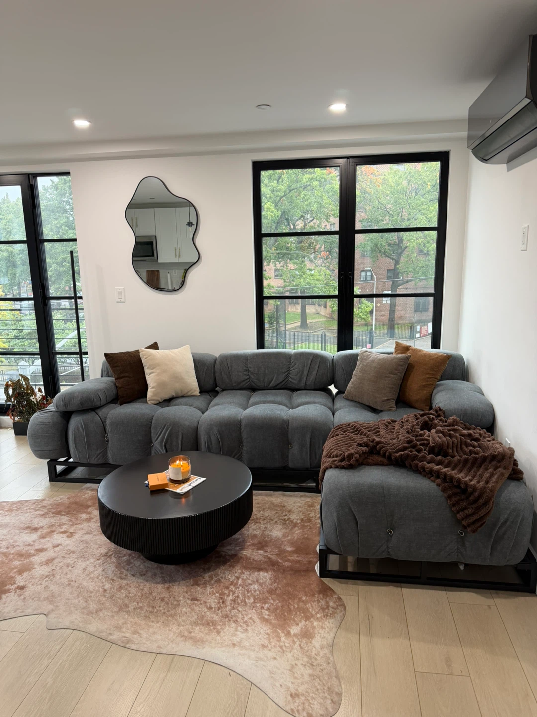 Modern Gray Sectional Sofa