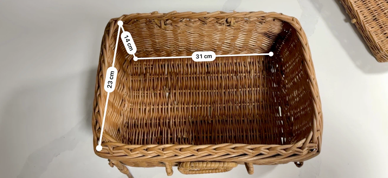 Wicker Picnic Basket with Lid - photo 3