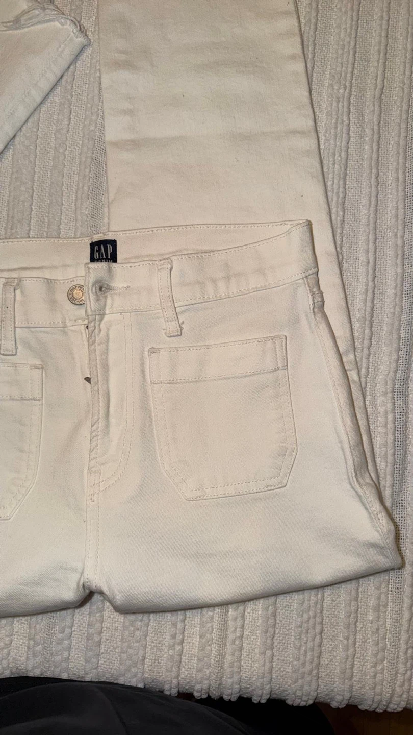 Gap Cheeky Straight Denim Jeans White - photo 2