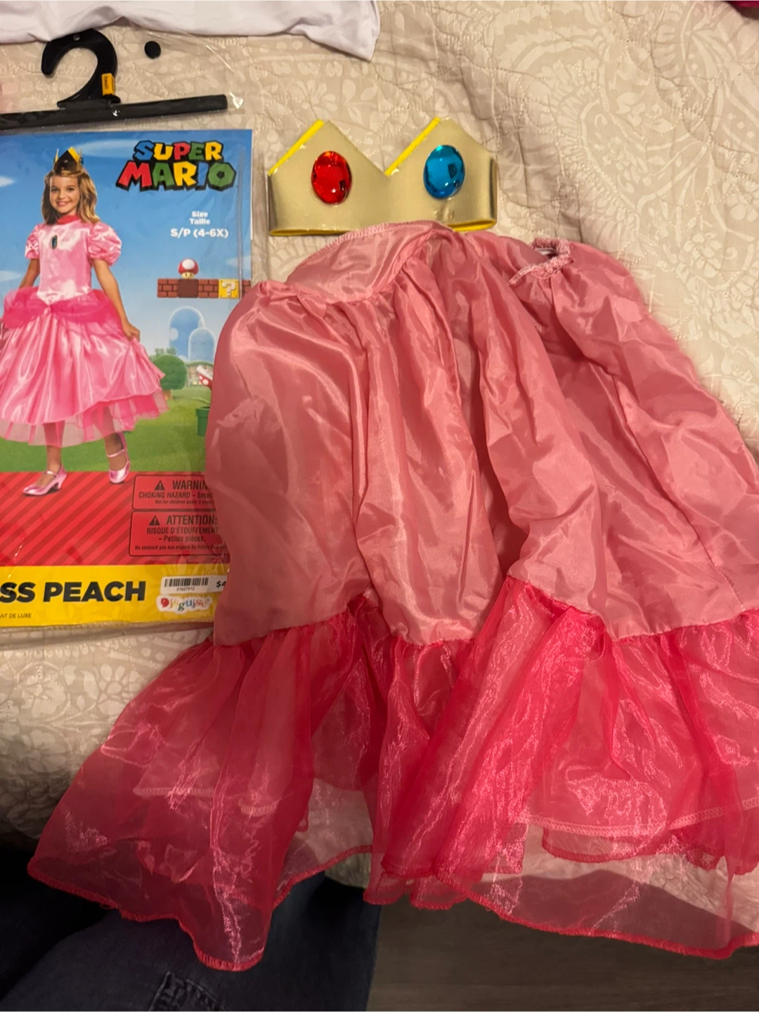 Super Mario Princess Peach Costume Size S/P 4-6X - photo 2