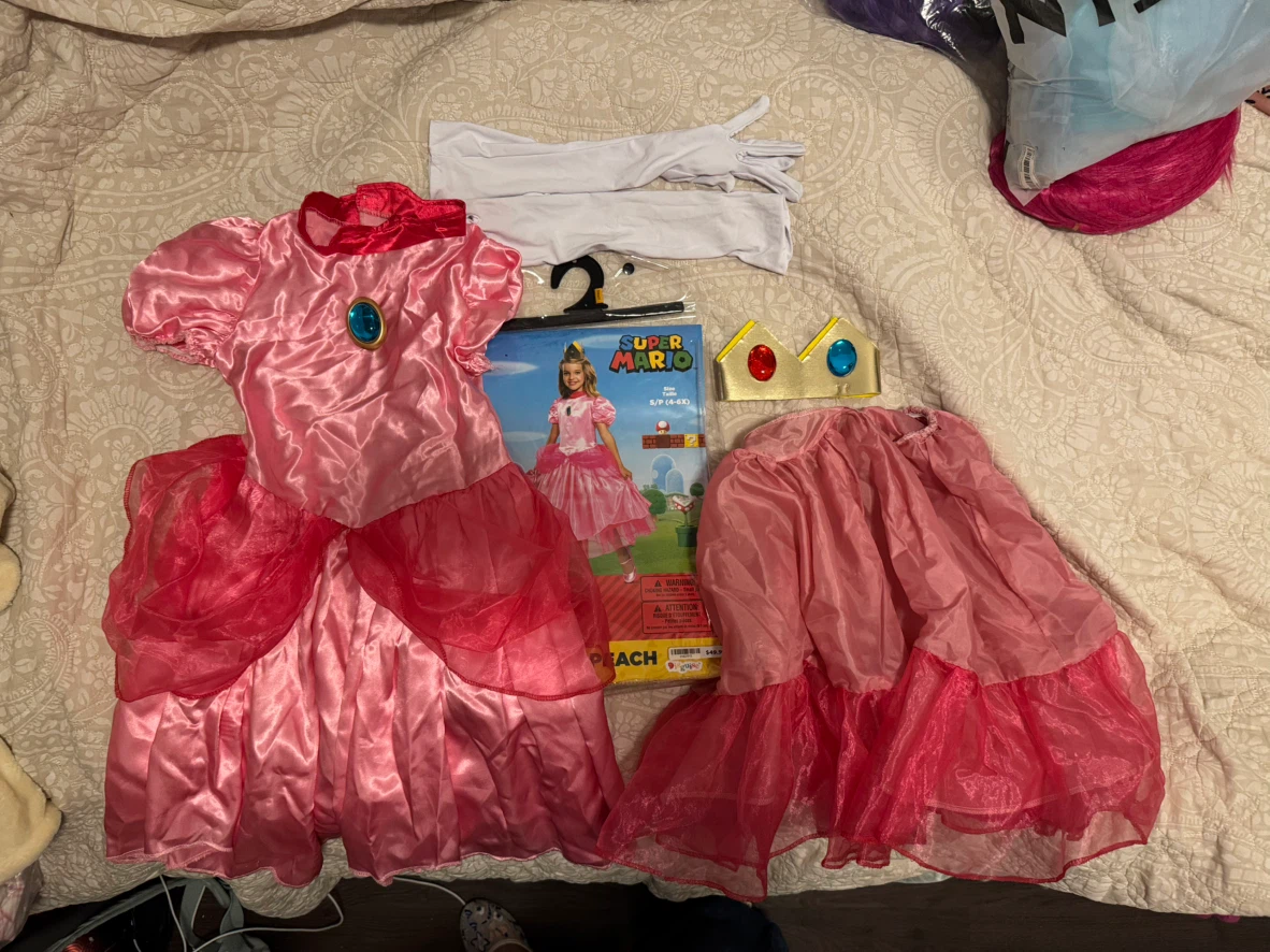 Super Mario Princess Peach Costume Size S/P 4-6X - photo 3