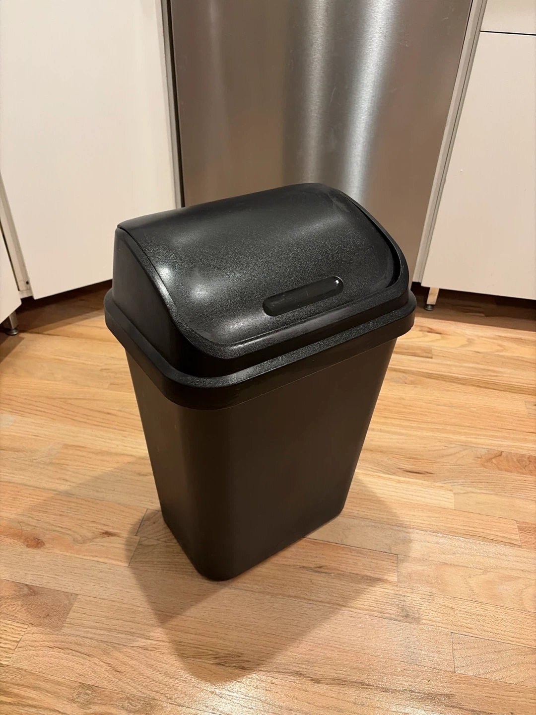 Black Swing-Top Trash Can