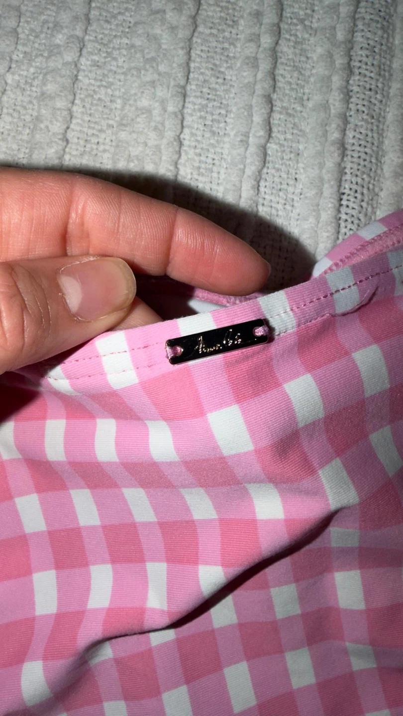 Anne Cole Pink Gingham Bikini Set