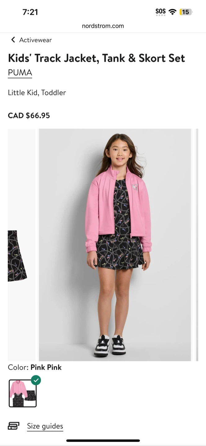 Puma girl’s Track Jacket, Tank & Skort Set - photo 5