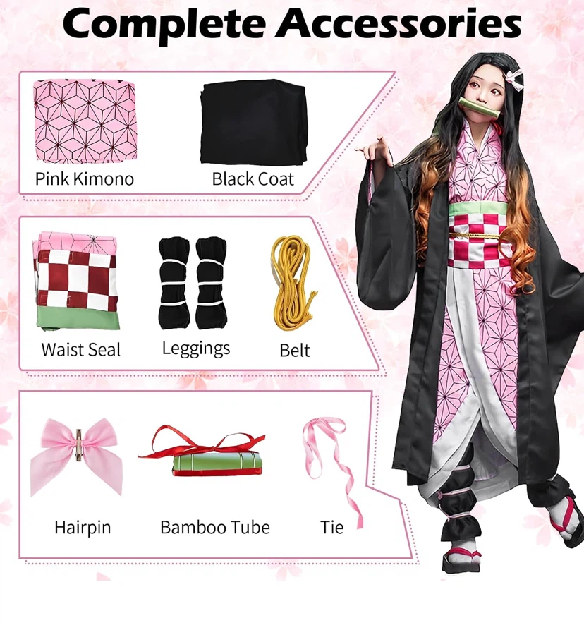 Nezuko Kamado Cosplay Costume - photo 3