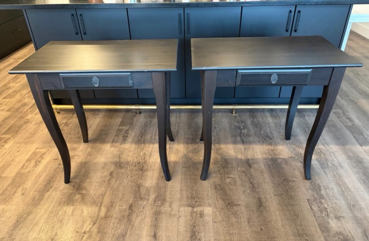 Pair of IKEA wooden side tables for $60