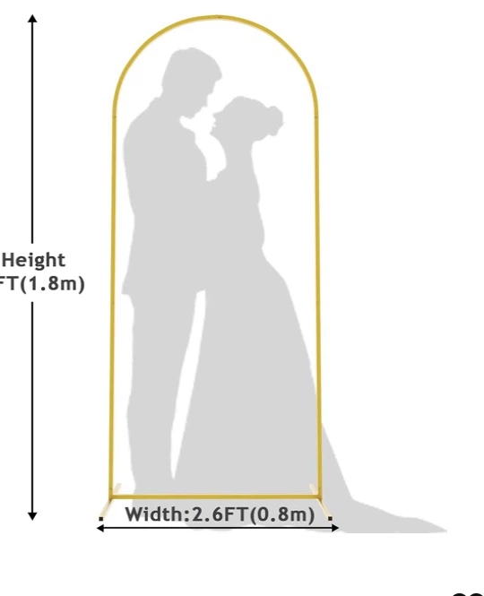 Gold Metal Arch Backdrop Stand - photo 2