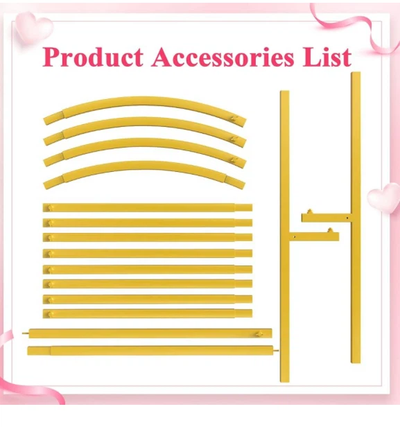 Gold Metal Arch Backdrop Stand - photo 4