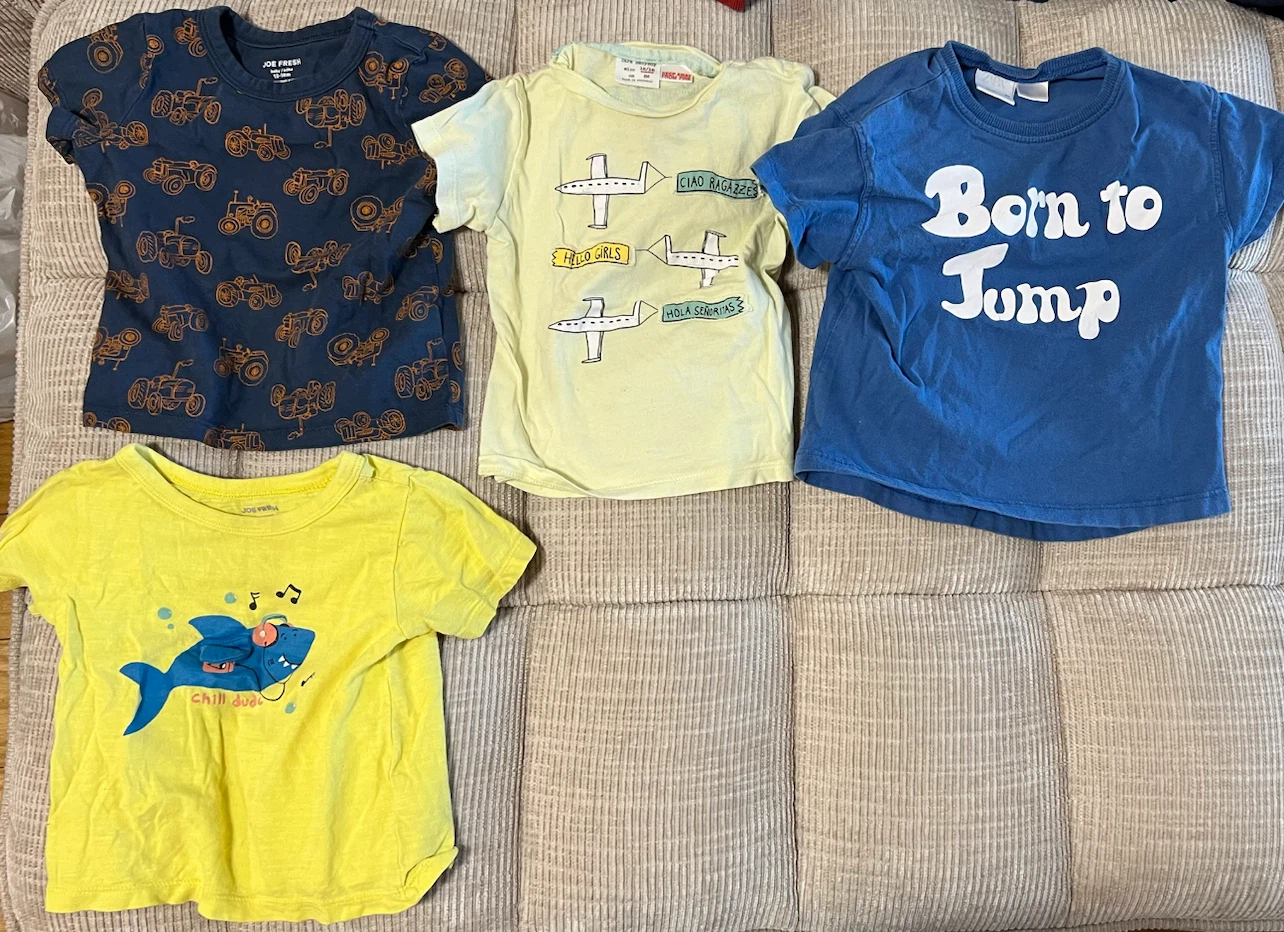 Lot of 4  12-18 months Toddler T-shirts