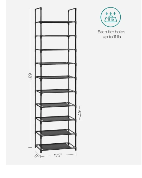 SONGMICS 10-Tier Shoe Rack - photo 2