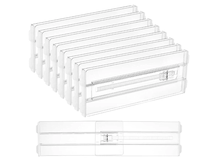 Clear Adjustable Drawer Dividers