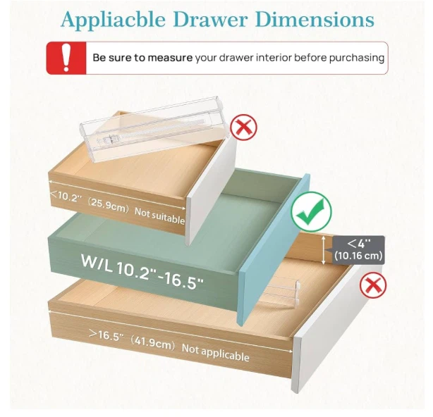Clear Adjustable Drawer Dividers - photo 2