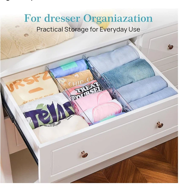 Clear Adjustable Drawer Dividers - photo 4