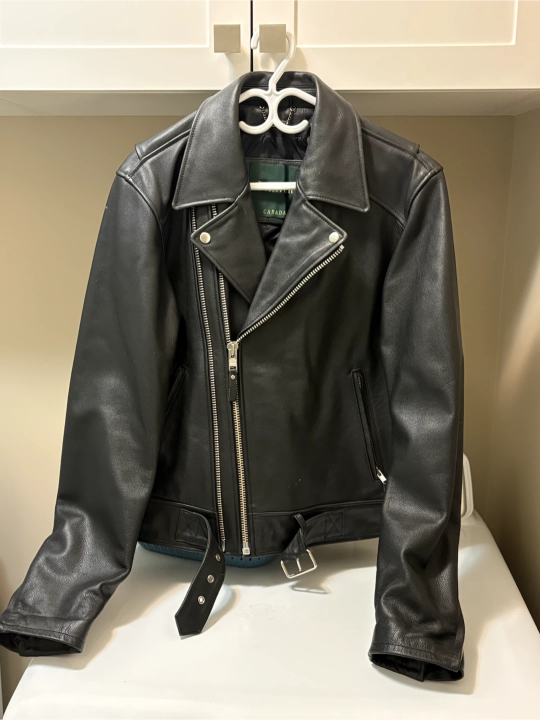 Danier Leather Motorcycle Jacket Black