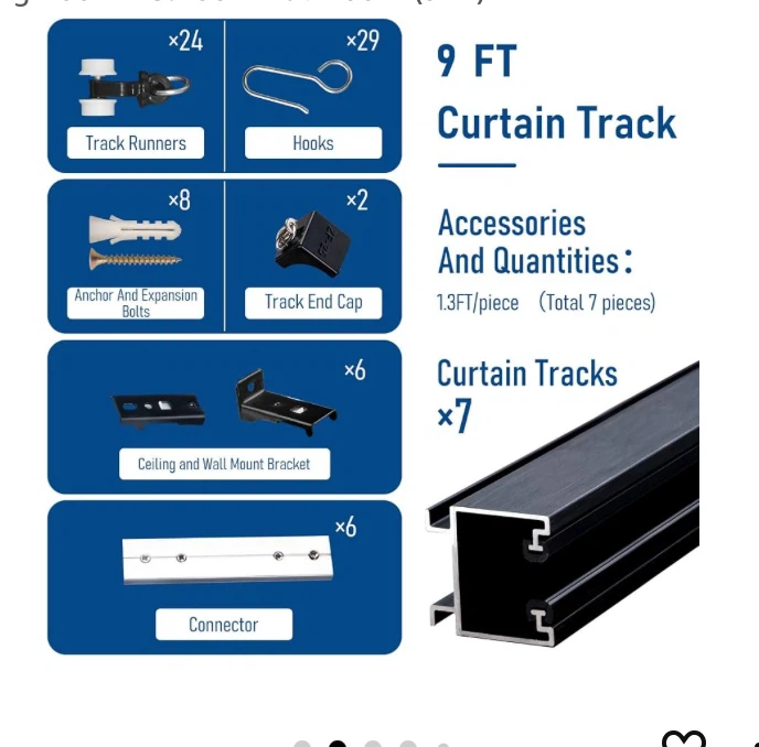 9 FT Curtain Track System - photo 3