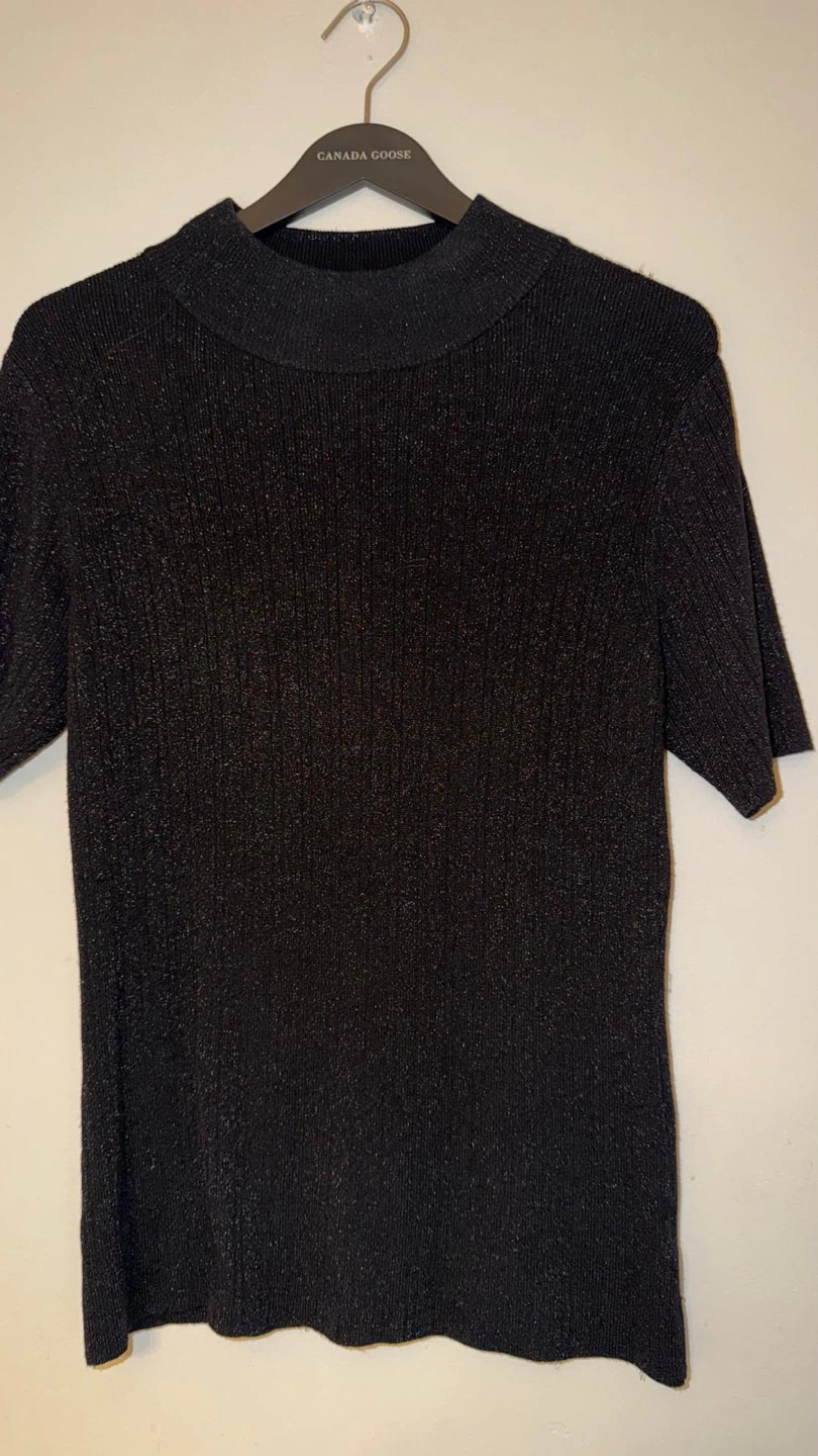 LOUBEN II Black Ribbed Knit Top - photo 3