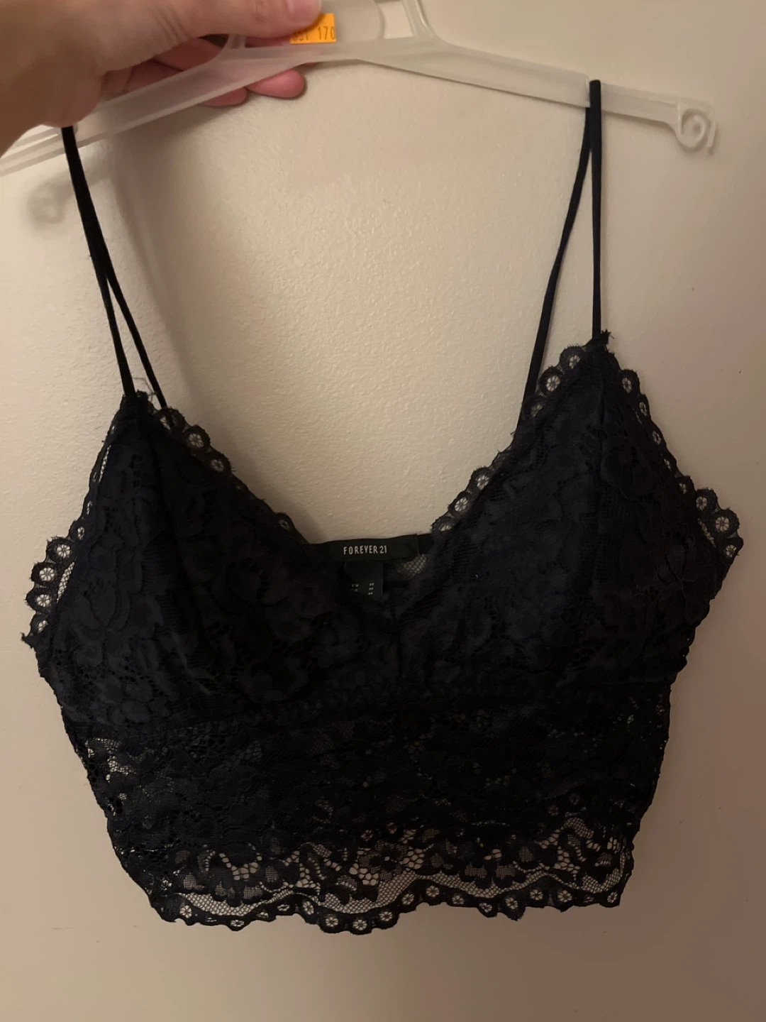 Black lace bralette