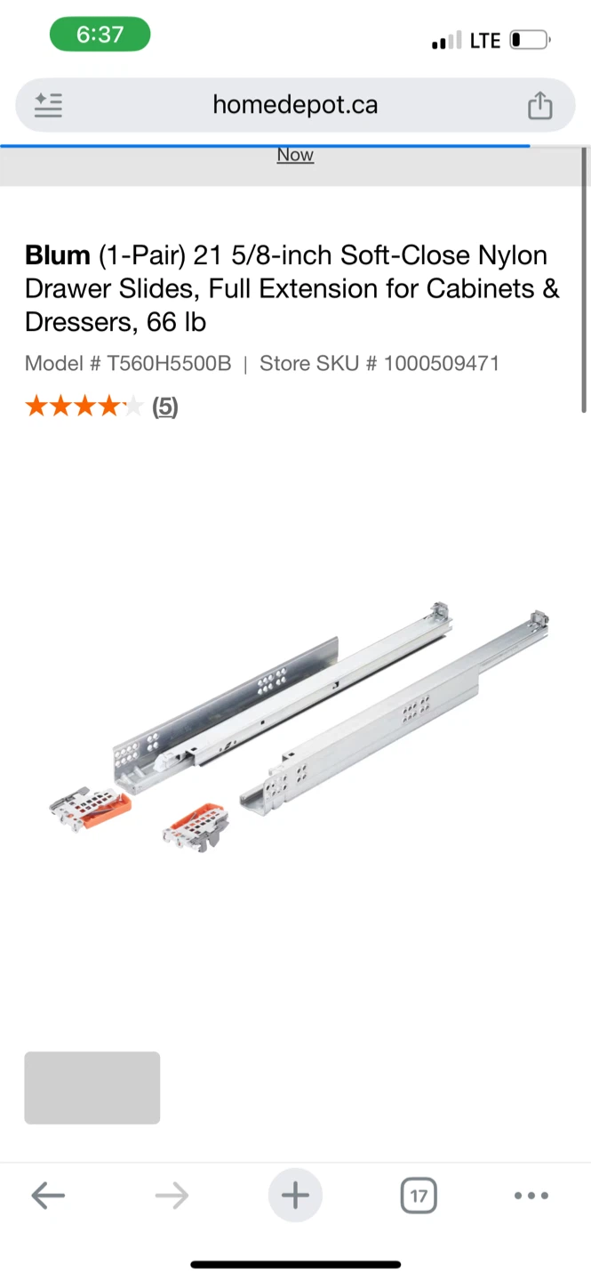 Blum Soft-Close Drawer Slides 21 5/8-inch - photo 5