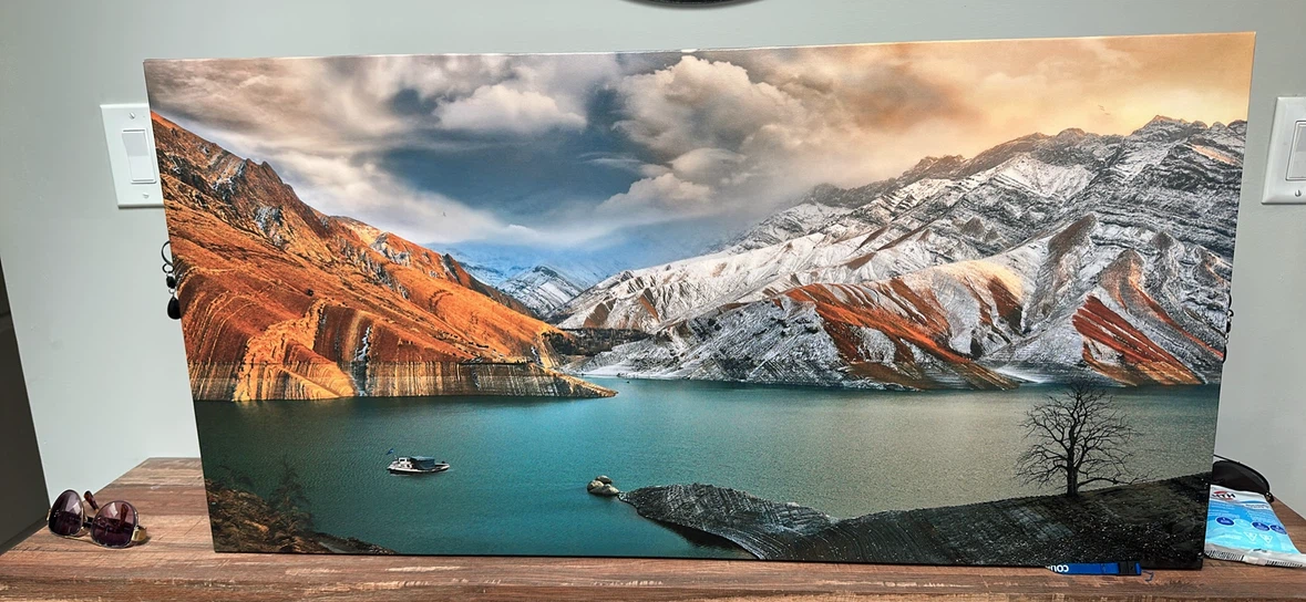 Mountain Lake Landscape Canvas Wall Art