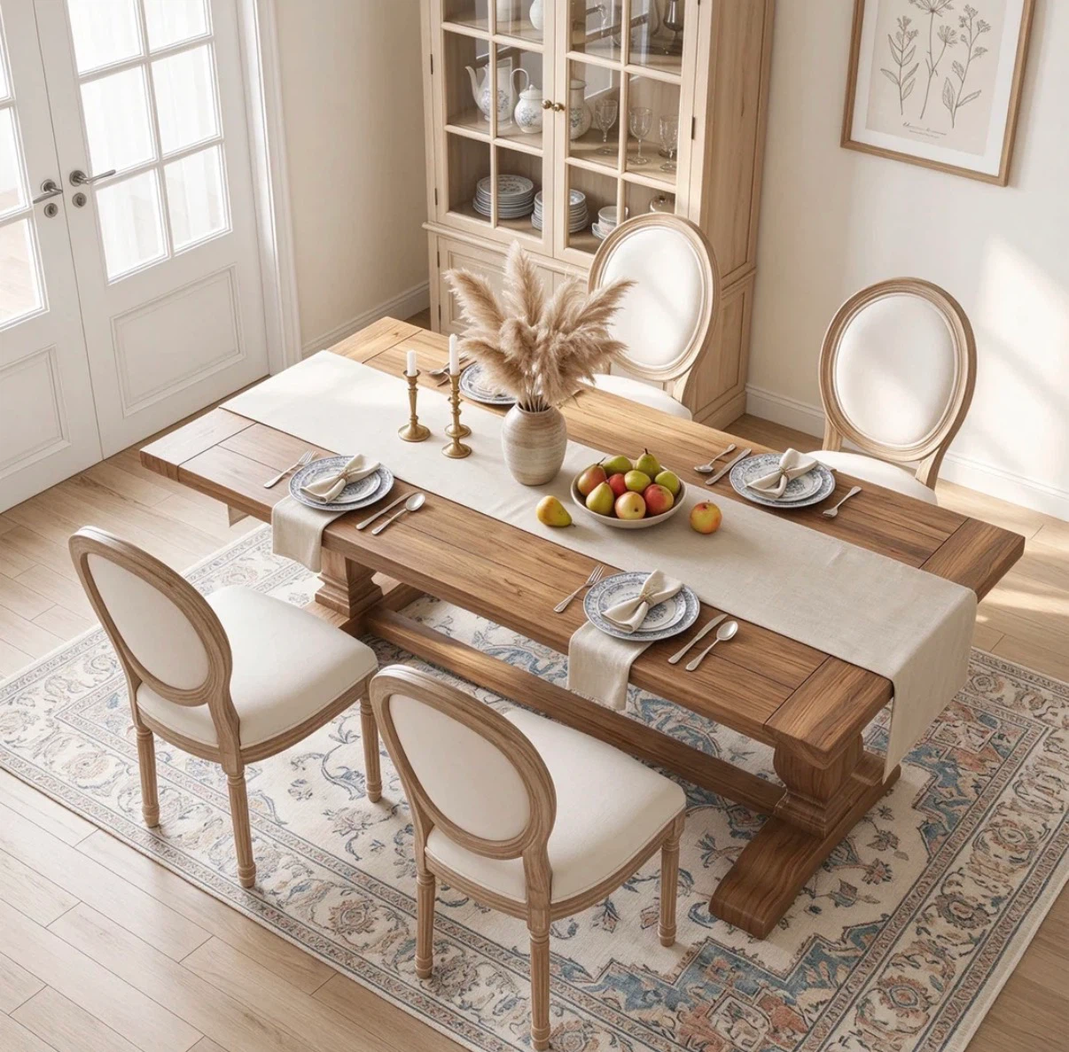 Set of 4 French Country Dining Chairs