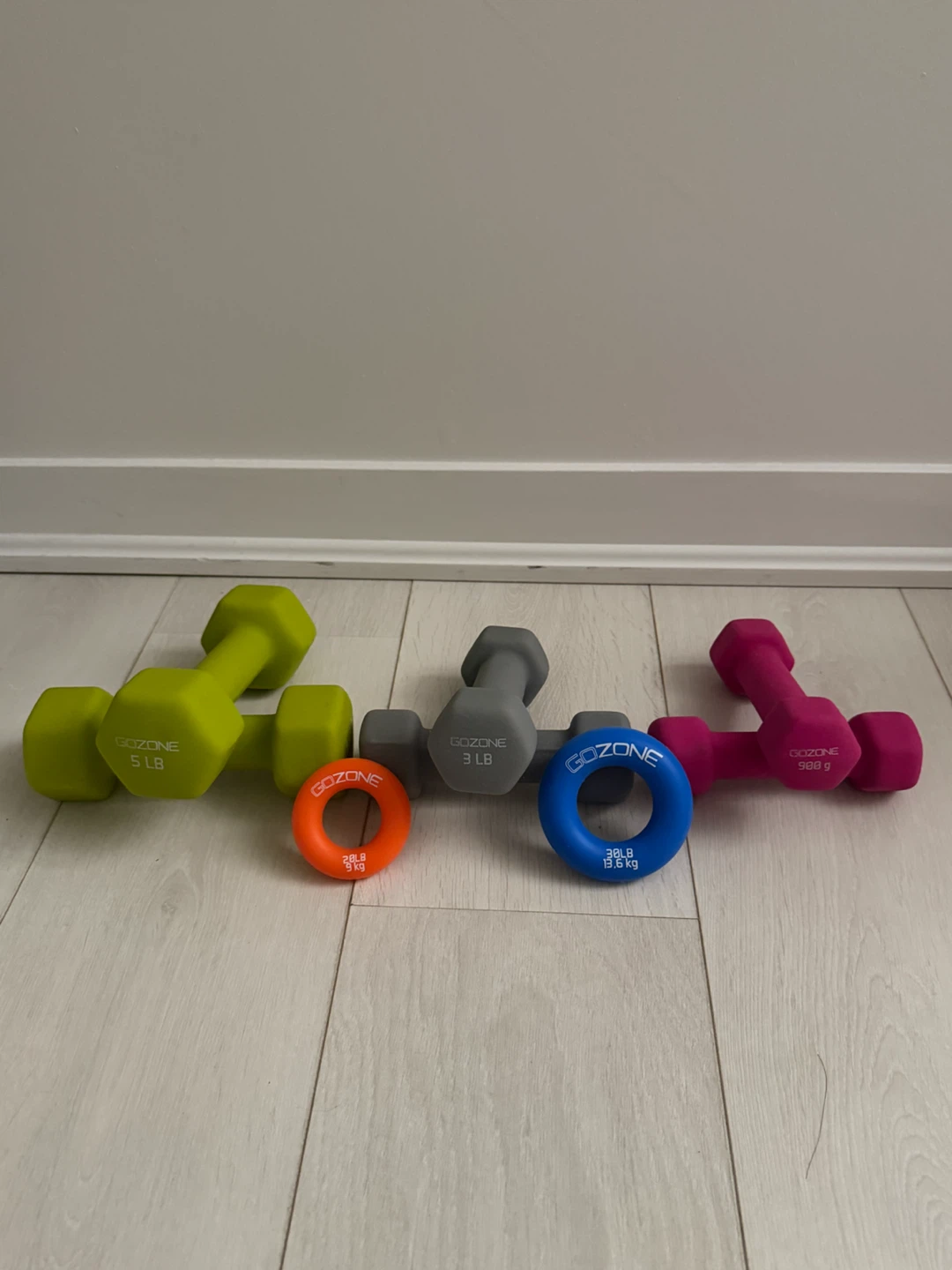 Gozone Dumbbell and Grip Ring Set