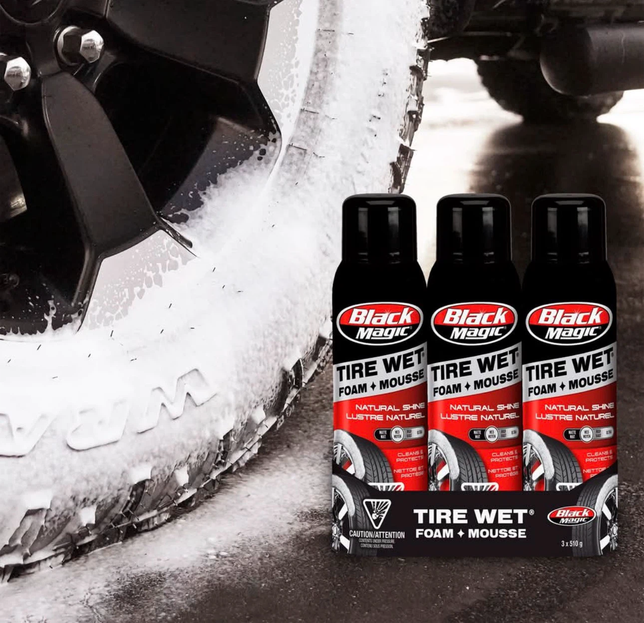 Black Magic Tire Wet Foam 3-Pack