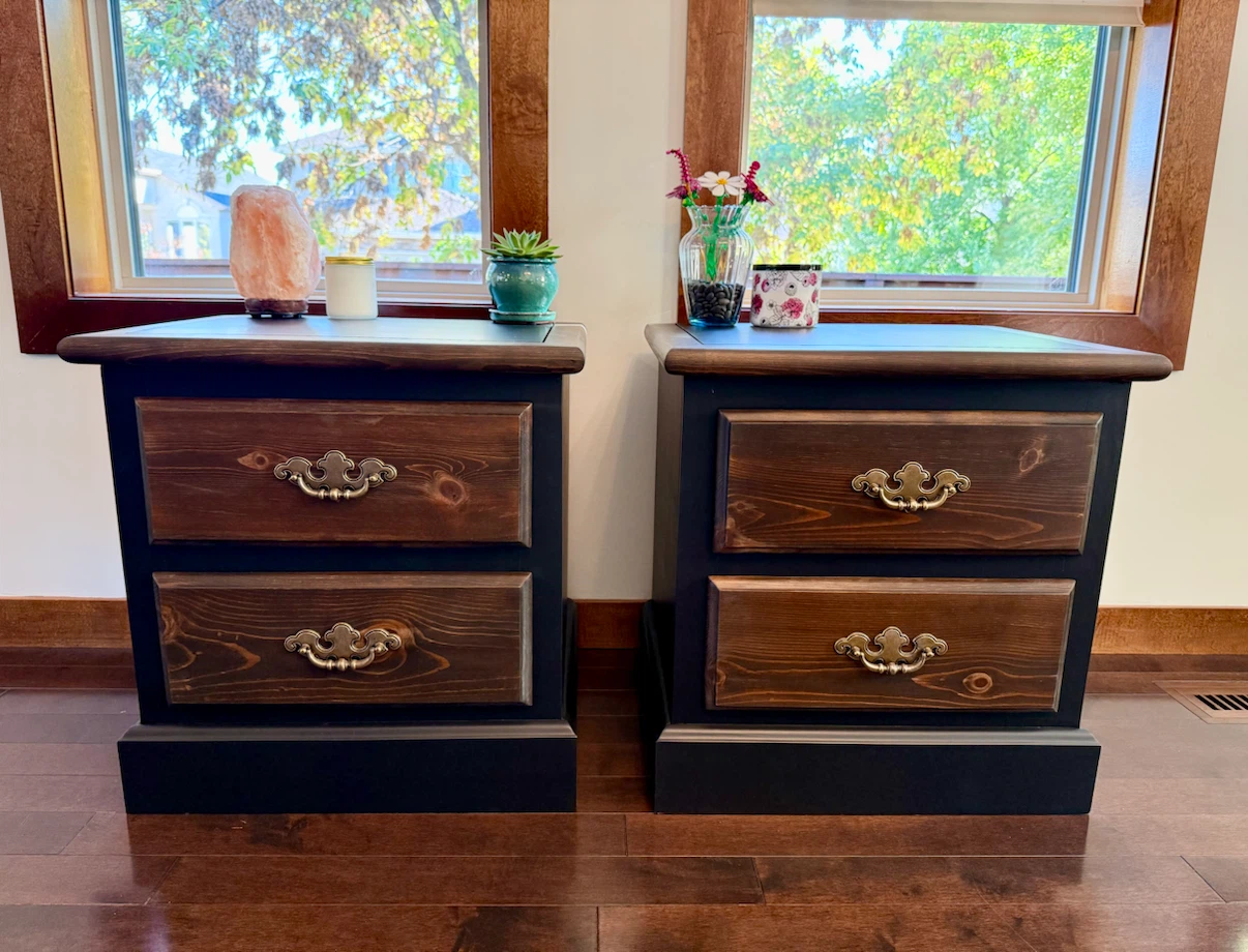 Refinished Solid Wood Nightstands