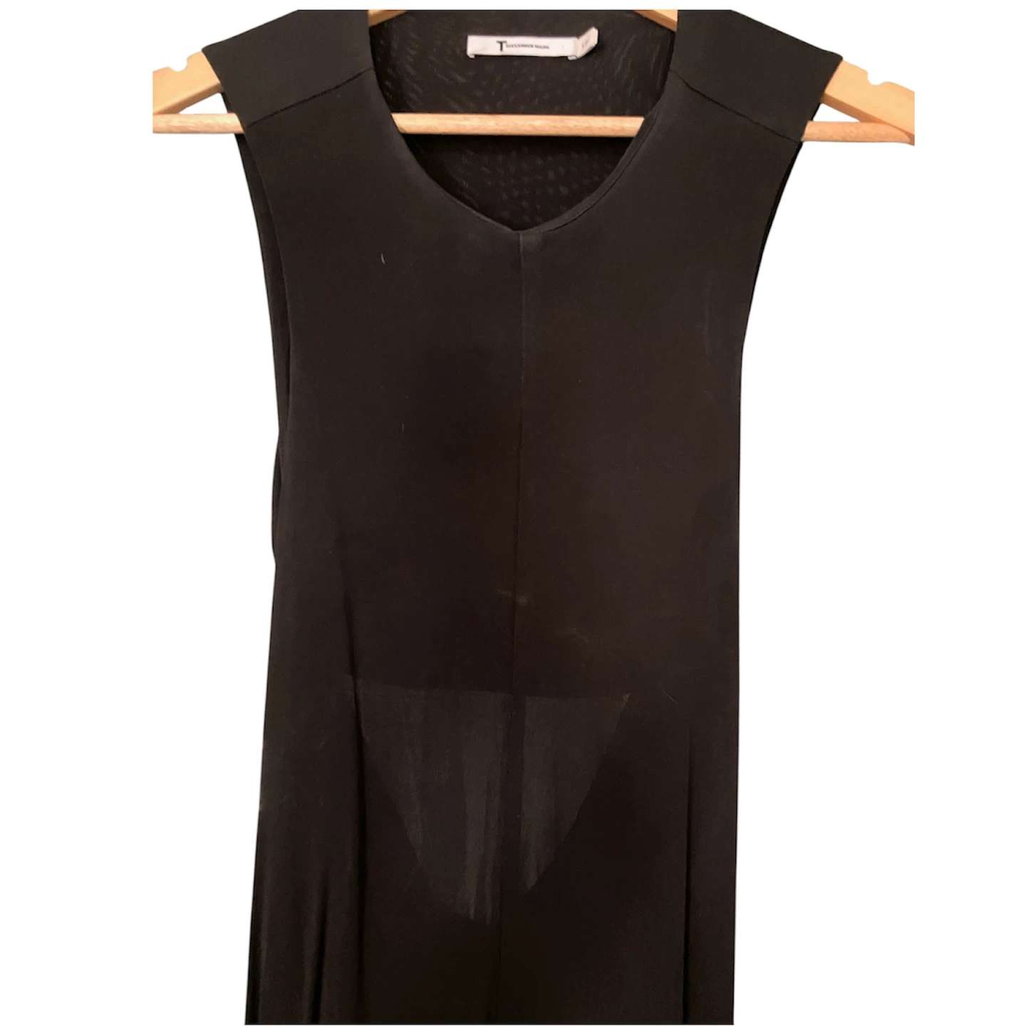 T by Alexander Wang Mesh-Paneled Back Cutout Maxi Dress - photo 5