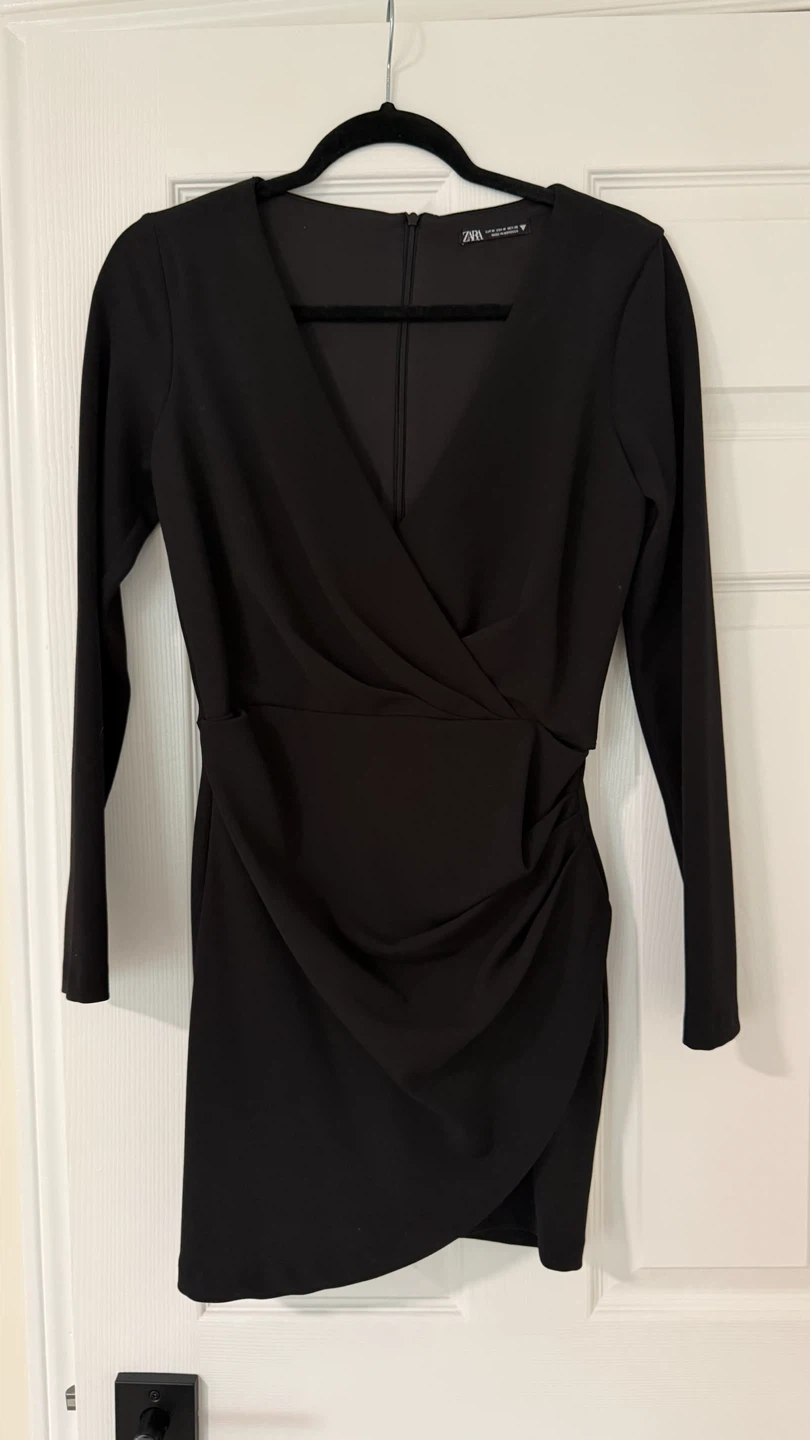 ZARA Black Long Sleeve Dress