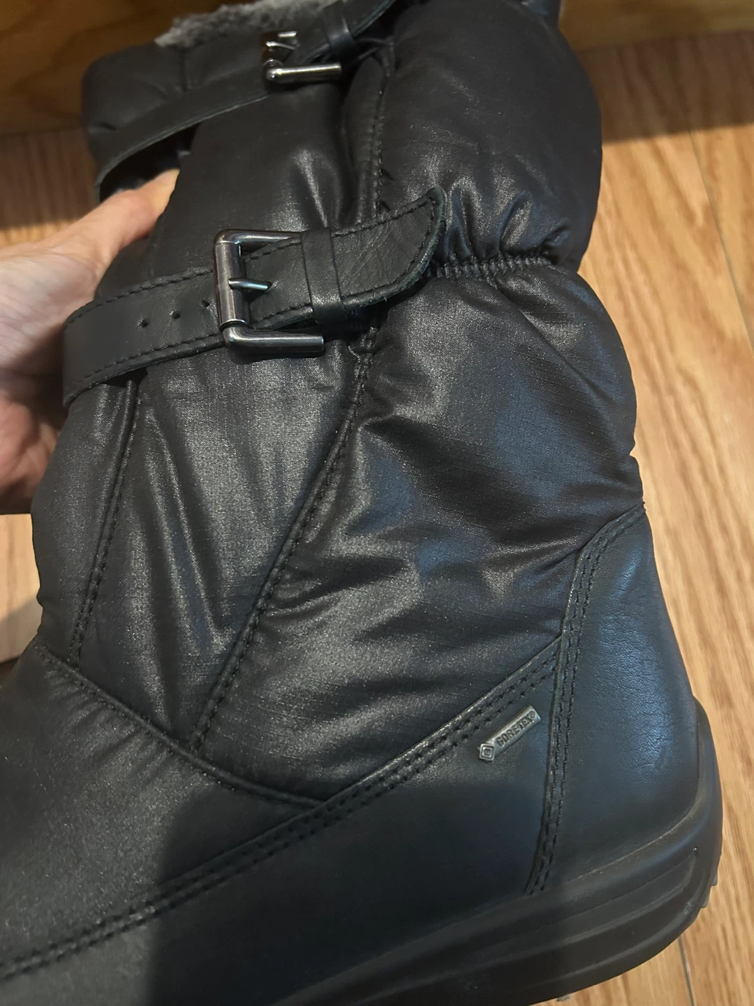 ECCO Black Gore-Tex Winter Boots Women Size 8 - photo 5
