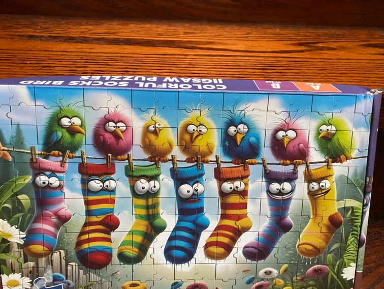 Colorful Socks Bird 1000 Piece Jigsaw Puzzle - photo 2