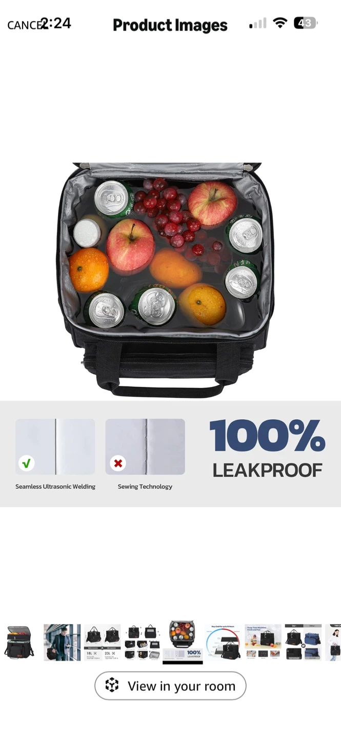 New Double decker insulated lunch cooler bag - photo 4