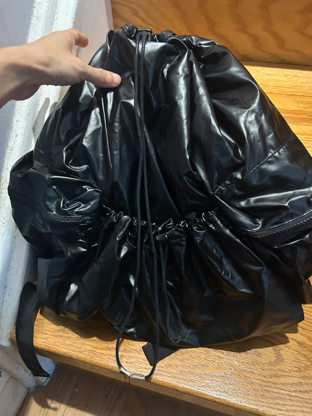 Black Drawstring Backpack