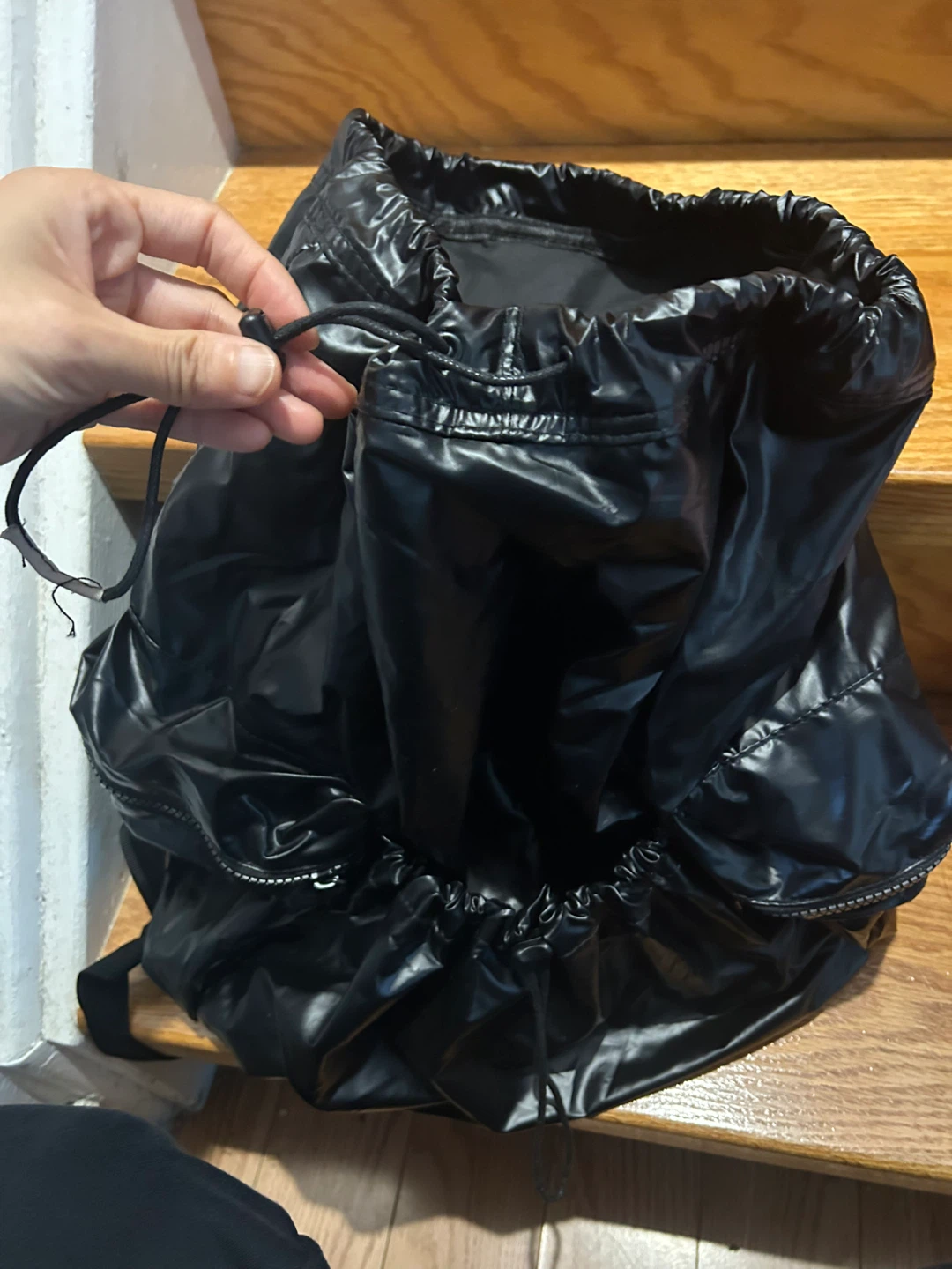 Black Drawstring Backpack - photo 2