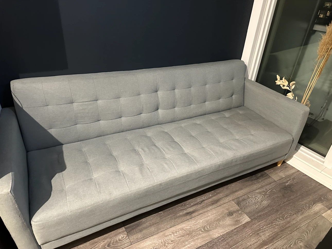 Grey Tufted Sofa Bed from Structube