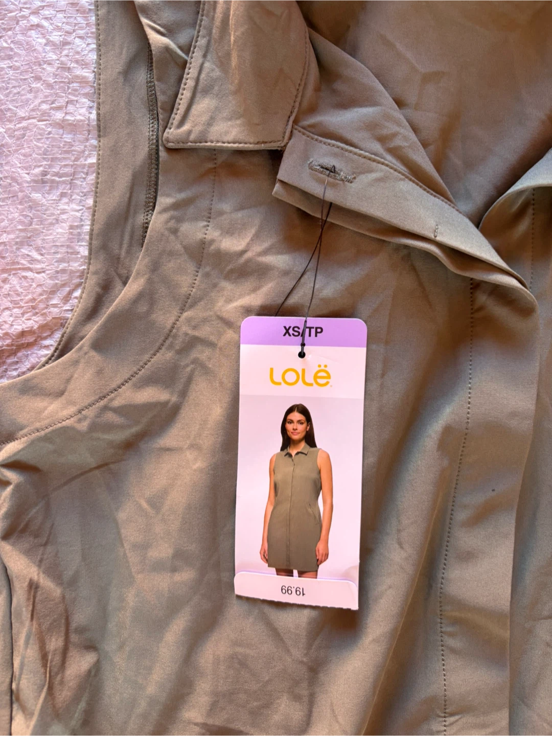 Lole Sleeveless Shirt Dress Olive Green XS - photo 2
