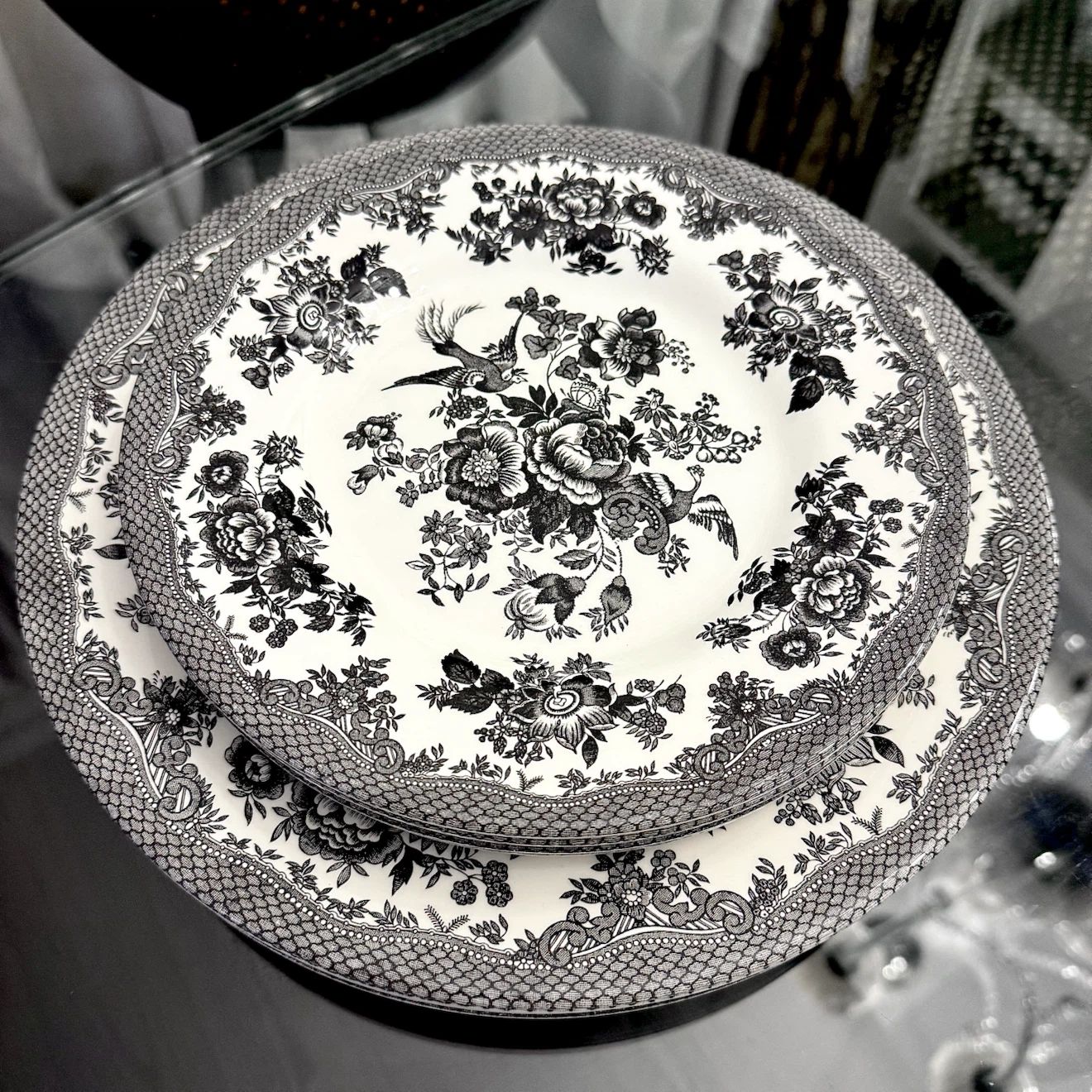 8 Royal Stafford black Asiatic pheasant plates