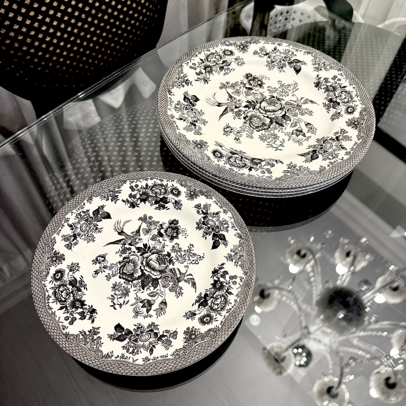 8 Royal Stafford black Asiatic pheasant plates - photo 2