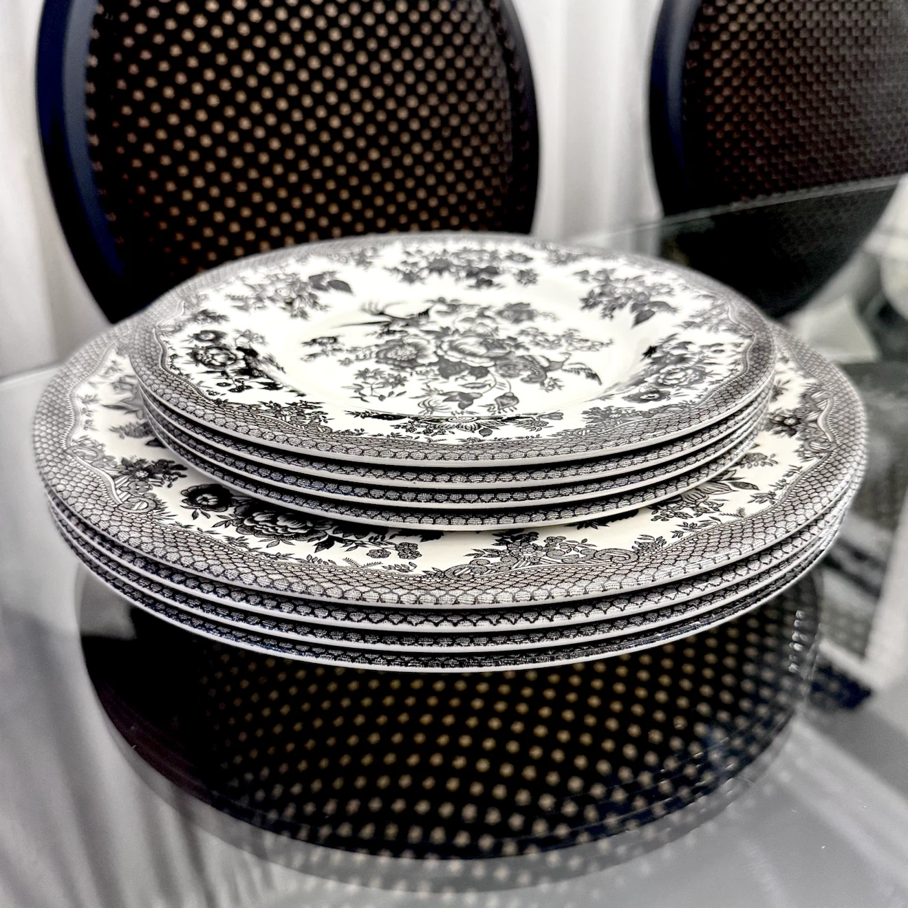 8 Royal Stafford black Asiatic pheasant plates - photo 3